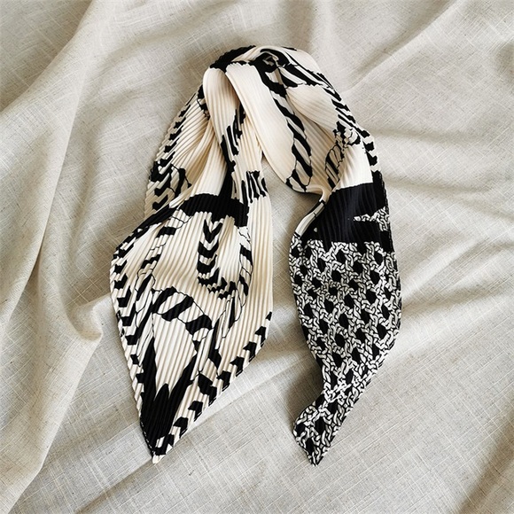 Vintage Accessories - Elegant Wave rope Silk Scarf